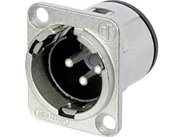 Neutrik NC3MD-V XLR-stik Flangestik, kontakter lige Poltal: 3 Sølv 1 stk