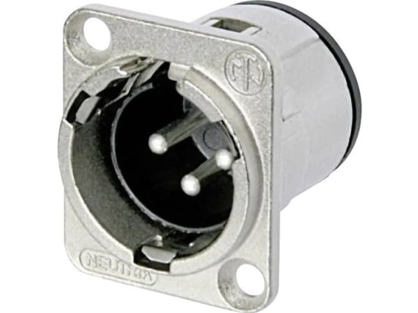 Neutrik NC3MD-V XLR-stik Flangestik, kontakter lige Poltal: 3 Sølv 1 stk