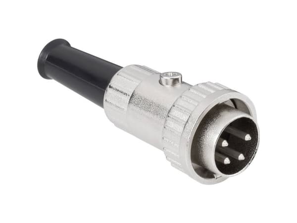 BKL Electronic 0202005 DIN-rundstik Stik, lige Poltal: 6 Sølv 1 stk