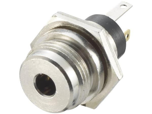 TRU COMPONENTS 718951 Jack-stik 3,5 mm Tilslutning, indbygning lodret Poltal: 3 Stereo Sølv 1 stk