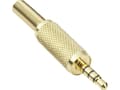 Miniatyrbilde 1 av 2: TRU COMPONENTS 1578821 Jack-stik 3,5 mm Stik, lige Poltal: 4 Stereo Guld 1 stk