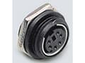 Miniatyrbilde 2 av 2: BKL Electronic 0204035 Miniature-DIN-rundstik Tilslutning, indbygning lodret Poltal: 4 Sort 1 stk