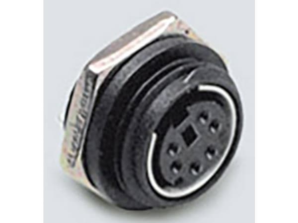 BKL Electronic 0204035 Miniature-DIN-rundstik Tilslutning, indbygning lodret Poltal: 4 Sort 1 stk