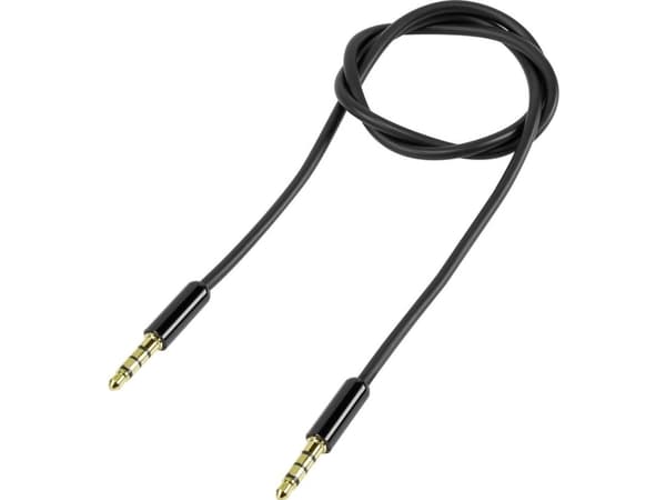 SpeaKa Professional SP-7870120, 3.5mm, Uros, 3.5mm, Uros, 1 m, Musta