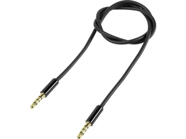 SpeaKa Professional SP-7870120, 3.5mm, Uros, 3.5mm, Uros, 1 m, Musta