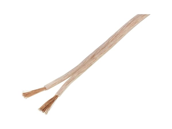 TRU COMPONENTS 1567141 Højtalerkabel 2 x 2.5 mm² Transparent 20 m