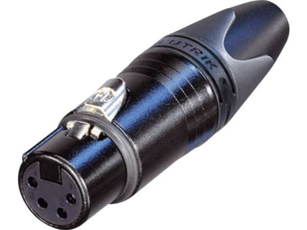 Neutrik NC4FXX-B, XLR, Sort, IP40, 1,5 mm², 1500 V, 3 mO