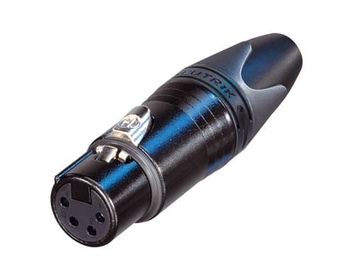 Neutrik NC4FXX-B, XLR, Sort, IP40, 1,5 mm², 1500 V, 3 mO