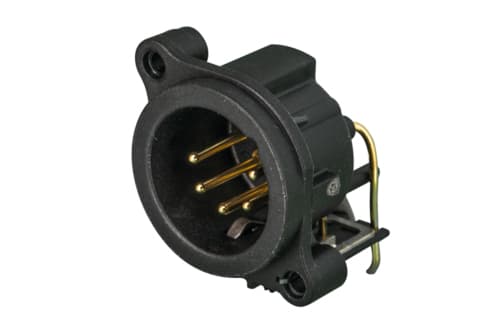 Neutrik NC5MAH, XLR, Svart, mässing, mässing, Polyamid, mässing, IP40, 1,5 V