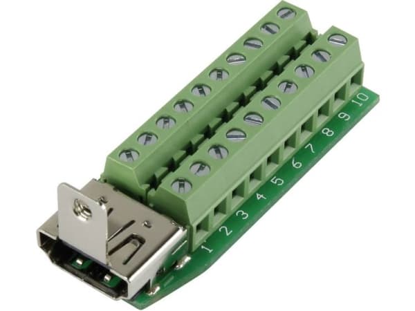 TRU COMPONENTS 1229327 HDMI-stik Tilslutning, indbygning vandret Poltal: 20 Sølv 1 stk