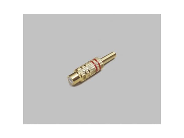BKL Electronic 0101106 Cinch-stik Kobling, lige Poltal: 2 Mono Rød 1 stk
