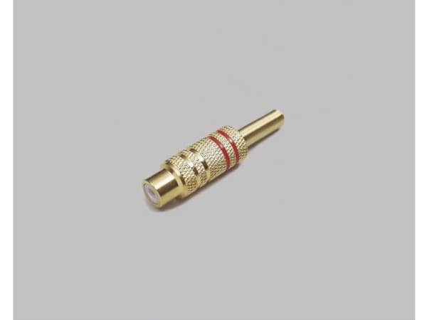 BKL Electronic 0101106 Cinch-stik Kobling, lige Poltal: 2 Mono Rød 1 stk