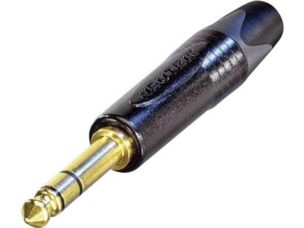 Neutrik NP3X-B, 1/4" telefonkontakt, svart, guld, 1,45 cm, -20 - 65 °C