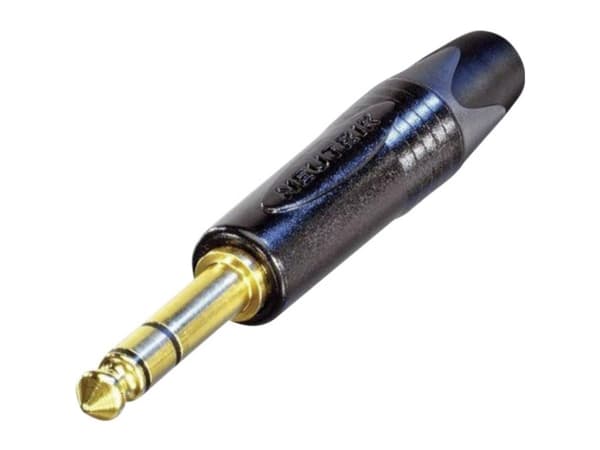 Neutrik NP3X-B, 1/4" telefonkontakt, svart, guld, 1,45 cm, -20 - 65 °C