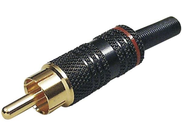 BKL Electronic 0101010 Cinch-stik Stik, lige Poltal: 2 Rød 1 stk