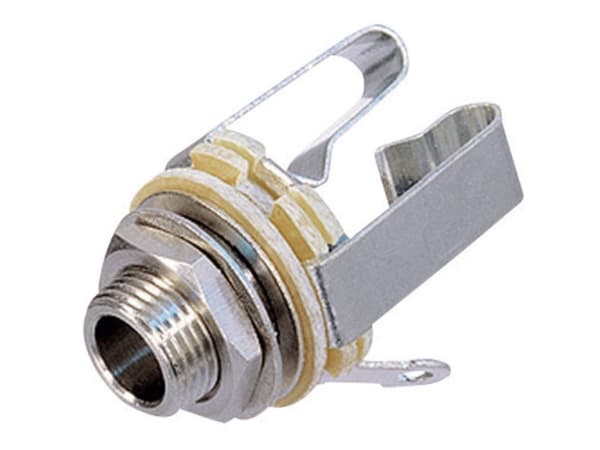 Rean AV NYS 230 Jack-stik 6,35 mm Tilslutning, indbygning lodret Poltal: 3 Stereo Sølv 1 stk