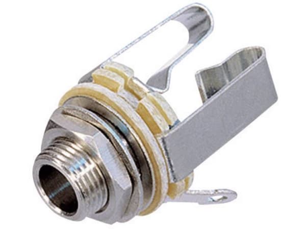 Rean AV NYS 230 Jack-stik 6,35 mm Tilslutning, indbygning lodret Poltal: 3 Stereo Sølv 1 stk