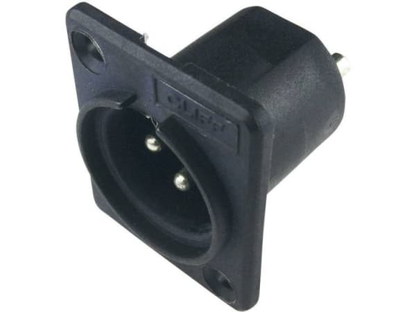 Cliff CP3000 XLR-stik Flangestik, kontakter lige Poltal: 3 Sort 1 stk