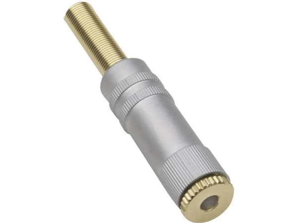 TRU COMPONENTS TC-2502108 Jackplugg 2,5 mm Koppling, rak Antal poler: 3 Stereo Gold 1 st
