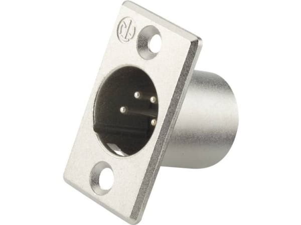 Neutrik NC4MP, XLR, Rustfritt stål, Messing, Nickel, Polyamid, Stål, Zink, Messing, IP40, 1,5 V