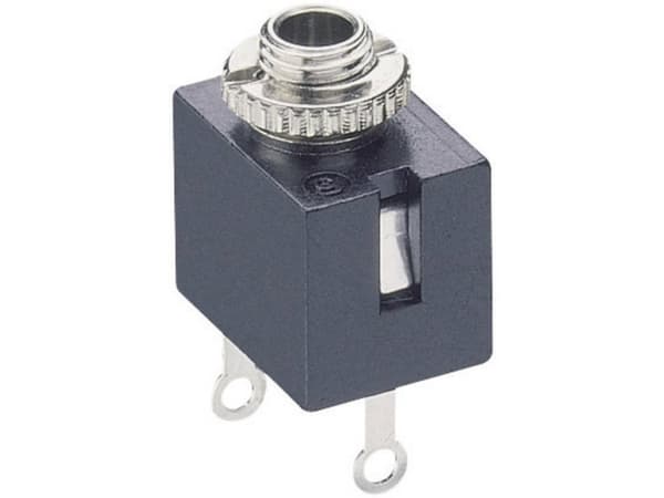 Lumberg KLB 1 Jack-stik 2,5 mm Tilslutning, indbygning lodret Poltal: 2 Mono Sort 1 stk