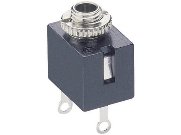 Lumberg KLB 1 Jack-stik 2,5 mm Tilslutning, indbygning lodret Poltal: 2 Mono Sort 1 stk