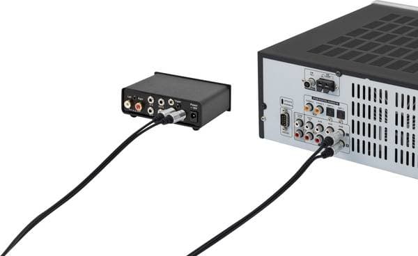 SpeaKa Professional SP-7870144, 2 x RCA, Hanstik, 2 x RCA, Hanstik, 1 m, Sort