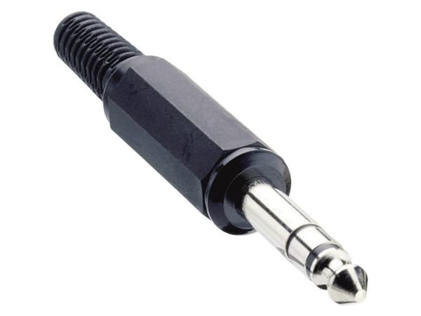 Lumberg KLS 3 Jack-stik 6,35 mm Stik, lige Poltal: 3 Stereo Sort 1 stk