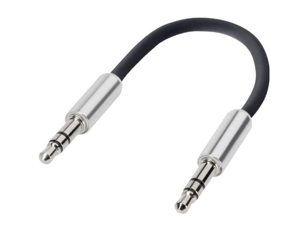 SpeaKa Professional SP-7870496, 3.5mm, Hankjønn, 3.5mm, Hankjønn, 0,1 m, Svart