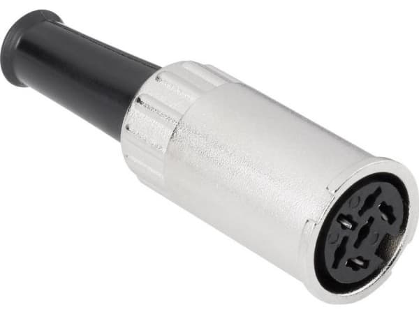 BKL Electronic 0202013 DIN-rundstik Tilslutning, lige Poltal: 7 Sølv 1 stk