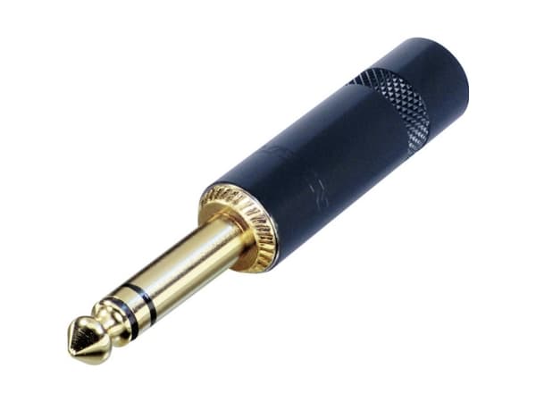 Rean AV NYS228BG Jakkipistoke 6,35 mm liitin, suora Napojen lukumäärä: 3 Stereo Musta 1 kpl