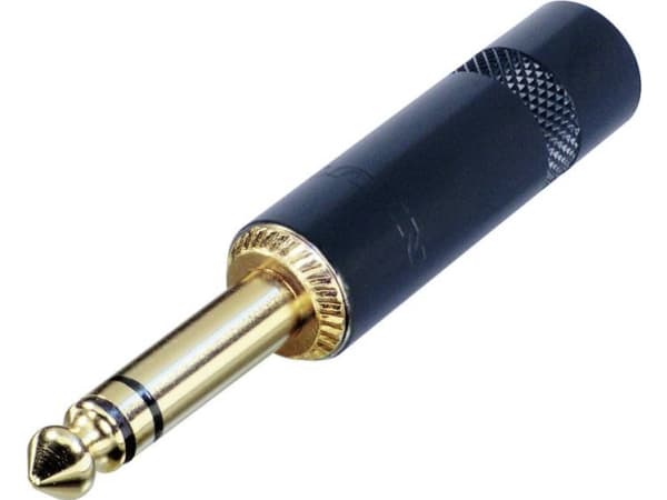 Rean AV NYS228BG Jakkipistoke 6,35 mm liitin, suora Napojen lukumäärä: 3 Stereo Musta 1 kpl