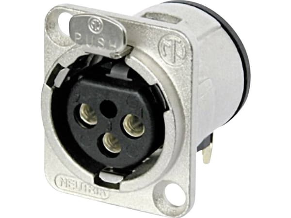 Neutrik NC3FD-H, XLR, Rustfritt stål, 26 mm, 24 mm, 31 mm, 1 stykker