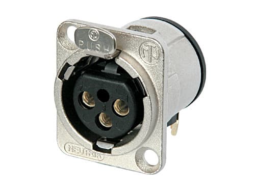 Neutrik NC3FD-H, XLR, Rustfritt stål, 26 mm, 24 mm, 31 mm, 1 stykker