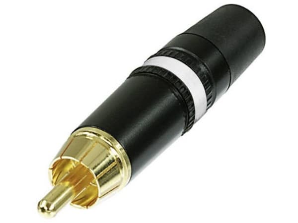 Rean AV NYS373-9 RCA-kontakt Kontakt, rak polantal: 2 svart, vit 1 st