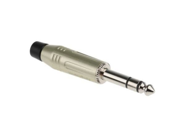 Amphenol ACPS-GN Jack-stik 6,35 mm Stik, lige Poltal: 3 Stereo Sølv 1 stk