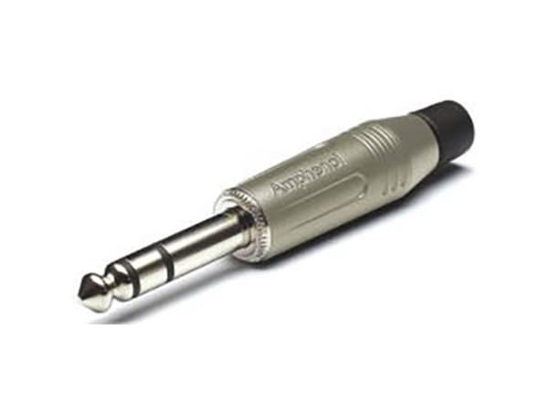 Amphenol ACPS-GN Jack-stik 6,35 mm Stik, lige Poltal: 3 Stereo Sølv 1 stk
