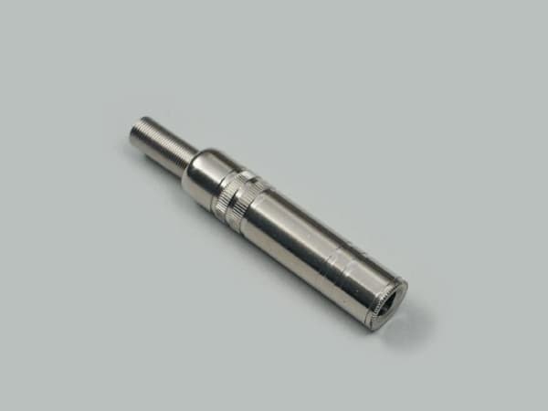 BKL Electronic 1108005, 6.35mm, Metallisk, Honkoppling, Rak, mässing, PVC, Polyoximetylen (POM), Nickel