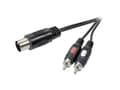 Miniatyrbilde 2 av 3: SpeaKa Professional SP-7870640 DIN-tilslutning / Phono Audio Tilslutningskabel [1x Diodestik 5-pol. (DIN) - 2x Cinch-stik] 1.50 m Sort