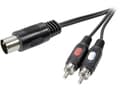 Miniatyrbilde 1 av 3: SpeaKa Professional SP-7870640 DIN-tilslutning / Phono Audio Tilslutningskabel [1x Diodestik 5-pol. (DIN) - 2x Cinch-stik] 1.50 m Sort