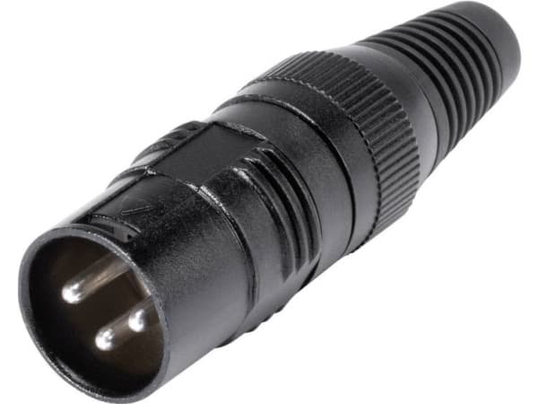 Hicon HI-X3CM-M XLR-liitin Liitin, suora napaluku: 3 Musta 1 kpl