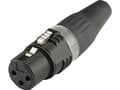 Pikkukuva 1 / 2: Hicon HI-X3CF-BLK XLR-liitin Liitin, suora napaluku: 3 Musta 1 kpl