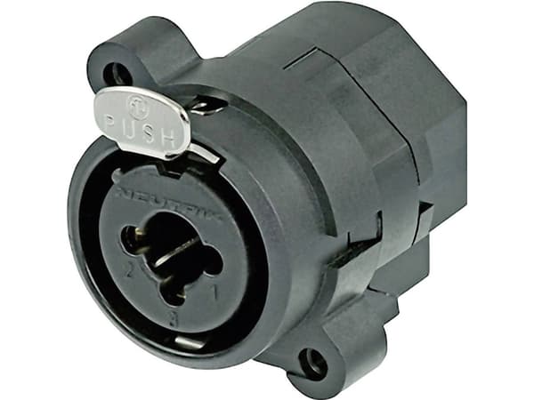 Neutrik NCJ9FI-H, XLR, Sort, Nikkel/gull, 1500 V, 20 mO, 50 V