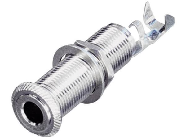Rean AV NYS221 Jack-stik 6,35 mm Tilslutning, indbygning vandret Poltal: 3 Stereo Sølv 1 stk
