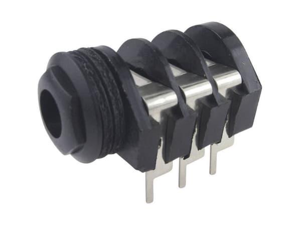 Cliff CL1332A Jack-stik 6,35 mm Tilslutning, indbygning vandret Poltal: 3 Stereo Sort 1 stk