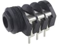 Miniatyrbilde 1 av 2: Cliff CL1332A Jack-stik 6,35 mm Tilslutning, indbygning vandret Poltal: 3 Stereo Sort 1 stk