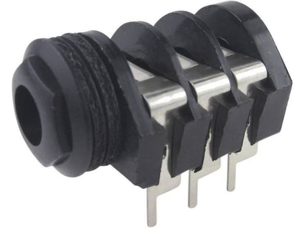 Cliff CL1332A Jack-stik 6,35 mm Tilslutning, indbygning vandret Poltal: 3 Stereo Sort 1 stk