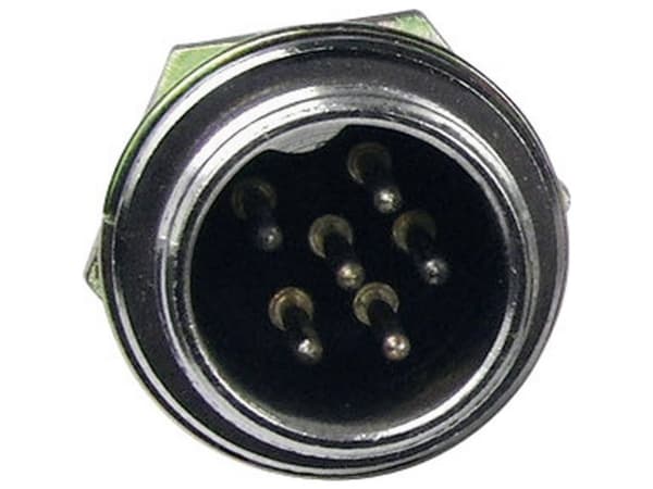 Cliff Fc684208 Miniature Circular Din Connector Male, Flush Mount Vertical Pins