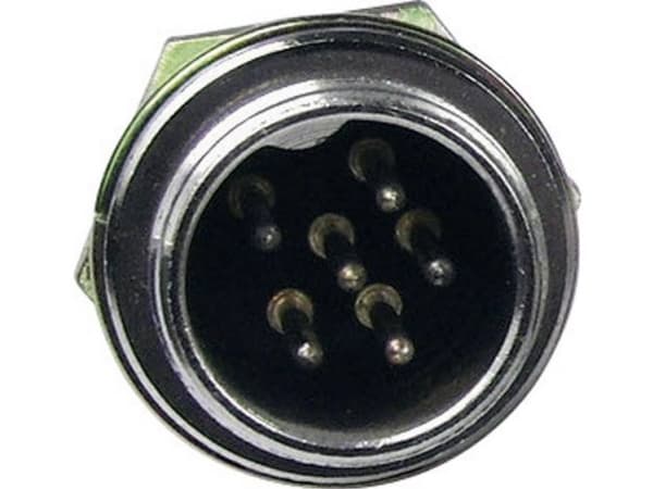 Cliff Fc684208 Miniature Circular Din Connector Male, Flush Mount Vertical Pins