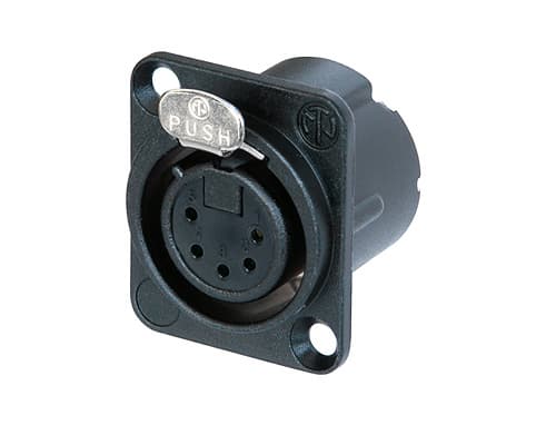 Neutrik NC5FD-LX-B, XLR, Sort, Nikkel/gull, IP40, 1 mm², 1500 V